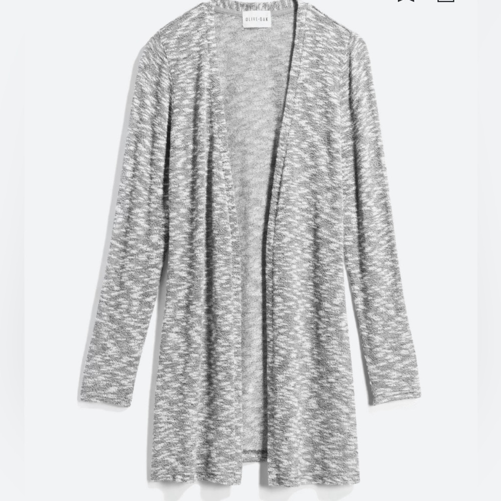 Small Olive & Oak Gray Side Slit Cardigan
